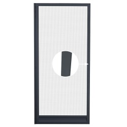 Fliegengittertür Slim Design mit Montageprofil ohne Griffprofil - extra flach 14 mm Einbautiefe