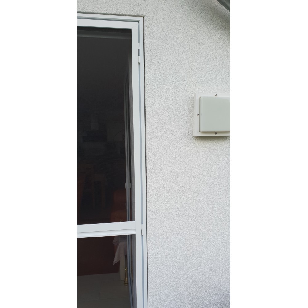 Fliegengitter Insektenschutz Tür Schutztür Klemmzarge Mücken Alu Rahmen  Weiß
